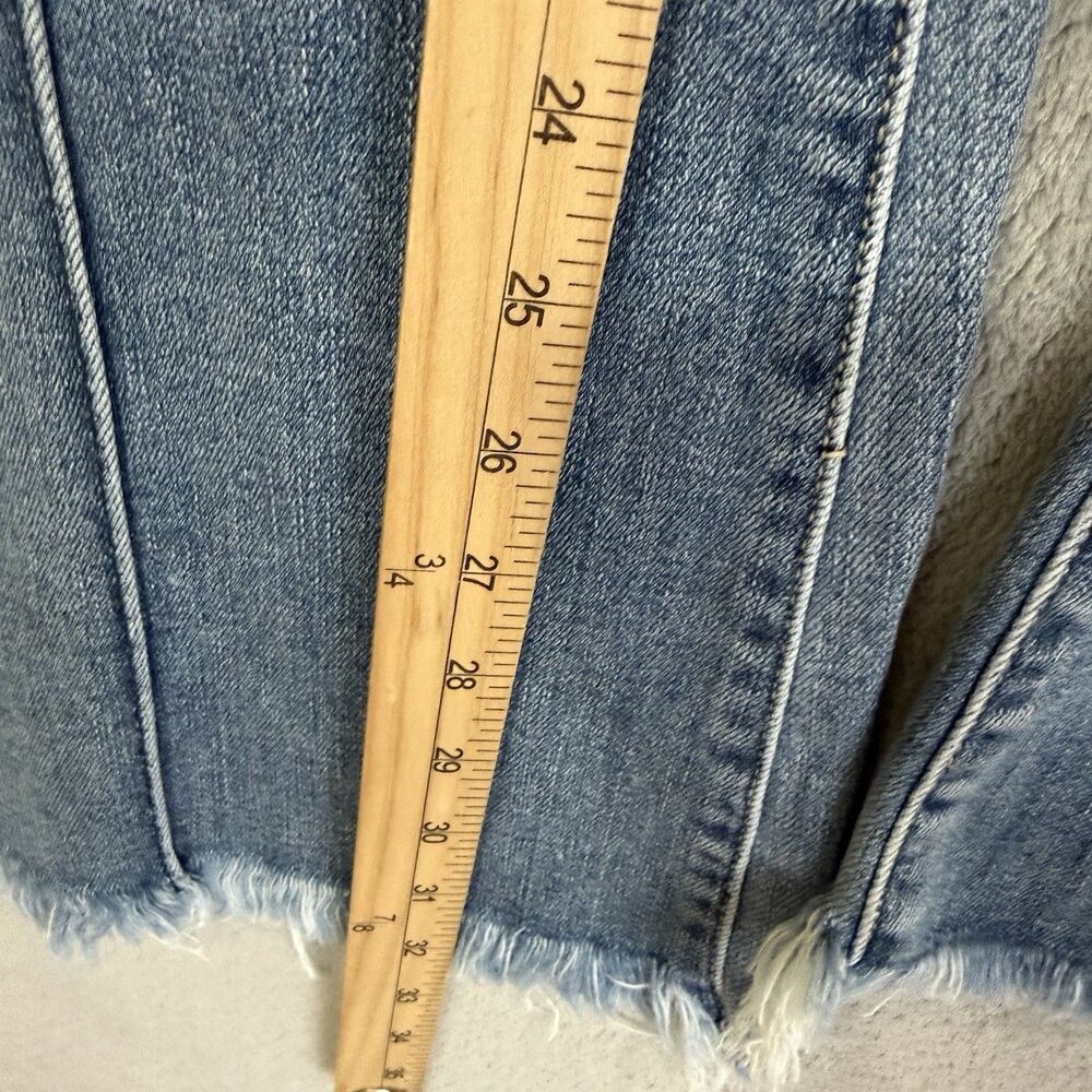 NWT Judy Blue Jeans 15/32 Stretch Blue Denim Front Seam Flare Raw Hem JB82687 - Picture 7 of 11